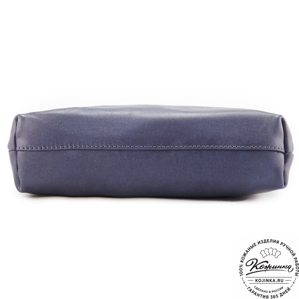 Женская кожаная сумка "Монреаль Нью" (синяя гладкая кожа)